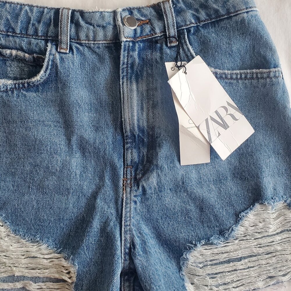 NWT Zara High Rise Denim Shorts